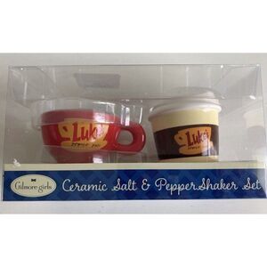 Gilmore Girls Latte Mug Ceramic Salt And Pepper Shaker Set “Luke’s” NEW